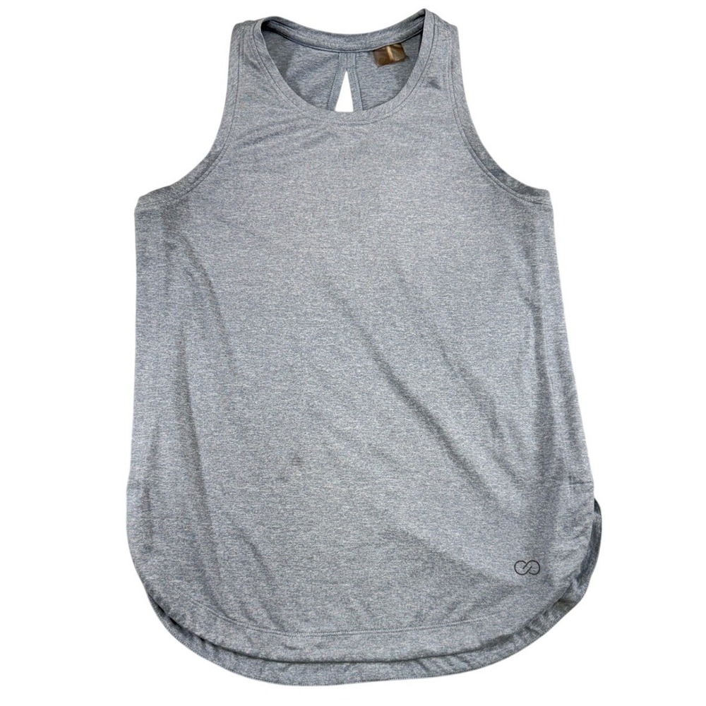 CALIA Women Heather Gray Keyhole Back Activewear Tank Top See Measurements